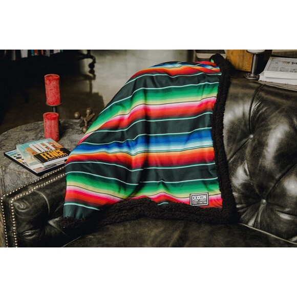 DIXXON Flannel Low Low Serape Style Sherpa Blanket Brand New Sealed Package - Picture 1 of 3